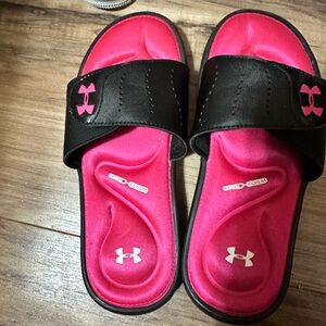 Under Armour Women's Sandals - Black and Pink
